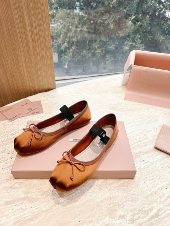 UA Miu Miu Satin Ballerinas