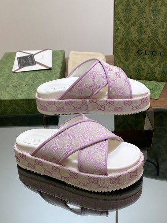 UA G*u*i WOMEN'S GG PLATFORM SLIDE SANDAL