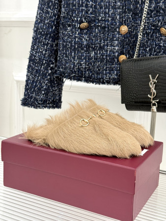 UA G*u*i Horsebit Hair Mule