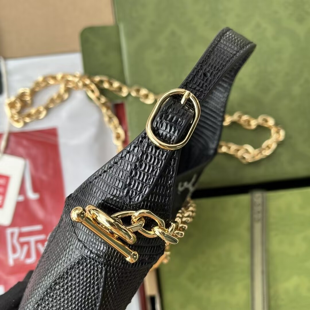 G*u*i Jackie 1961 mini lizard shoulder bag 19x13x3cm