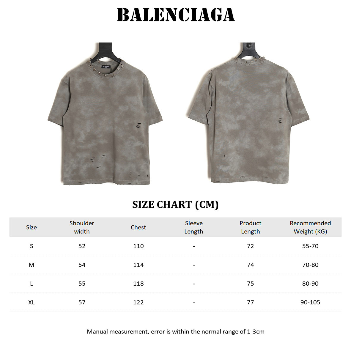 Ba*len*cia*ga 23ss Short-sleeved T-shirt
