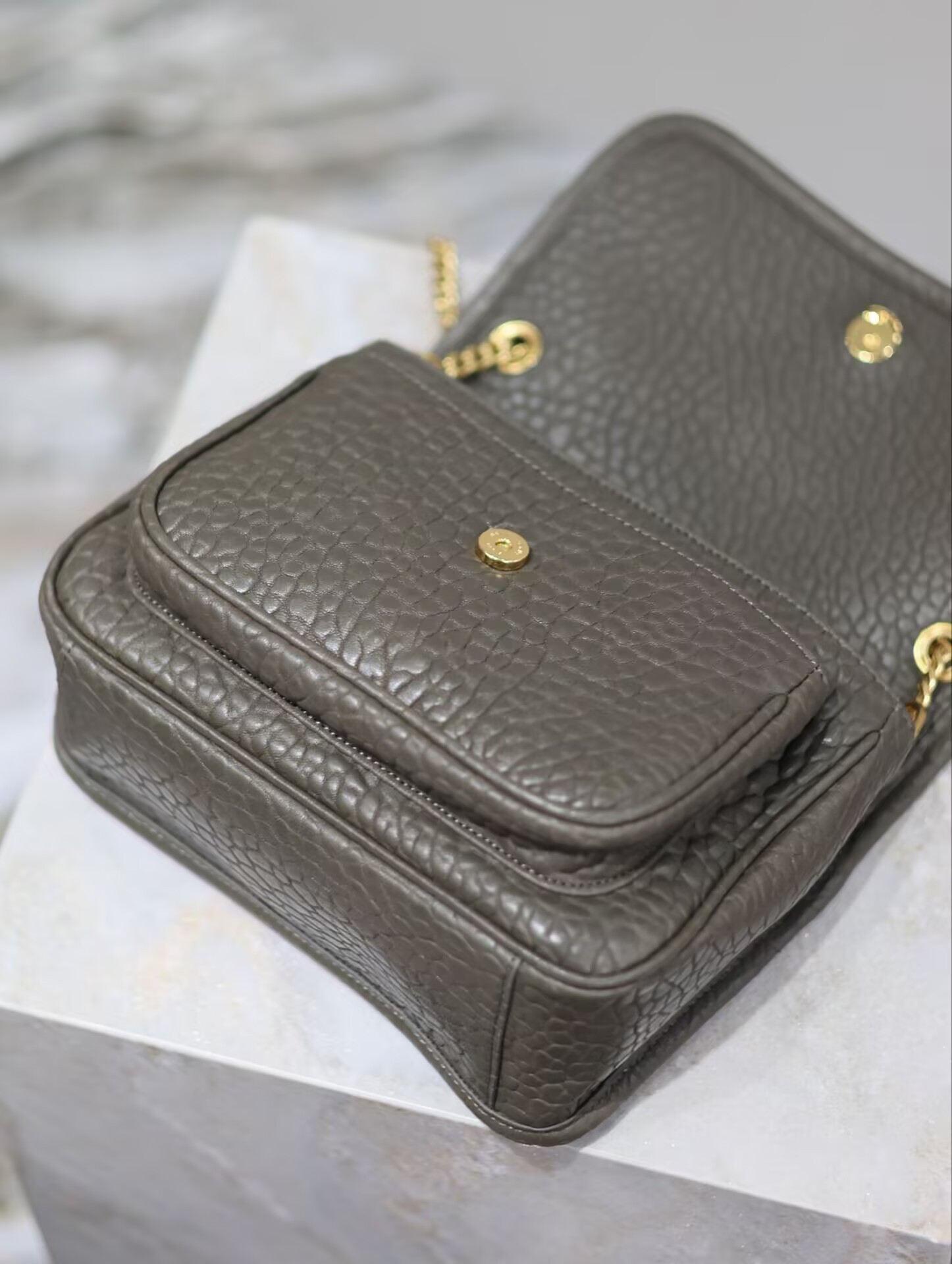 Y*L Niki Mini in grained lambskin 828736 12.5x18x5cm