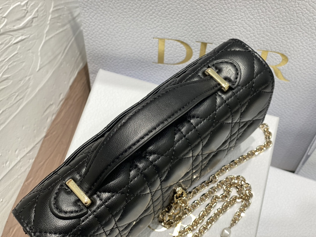 MISS D*0r MINI BAG Black Cannage Lambskin S0980ONMJ_M900 21 x 11.5 x 4.5 cm