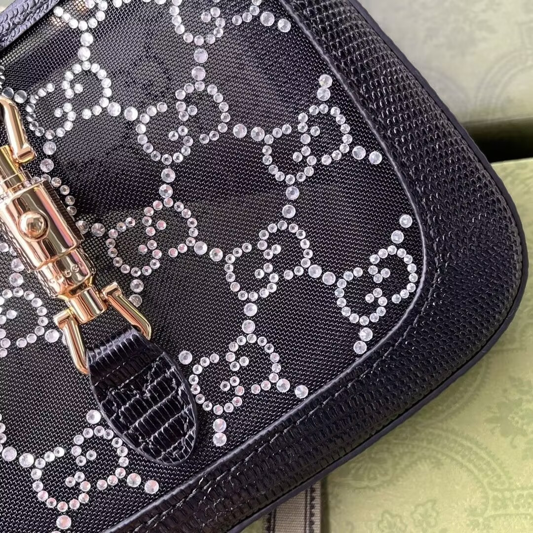 G*u*i Jackie 1961 mini lizard shoulder bag 19x13x3cm