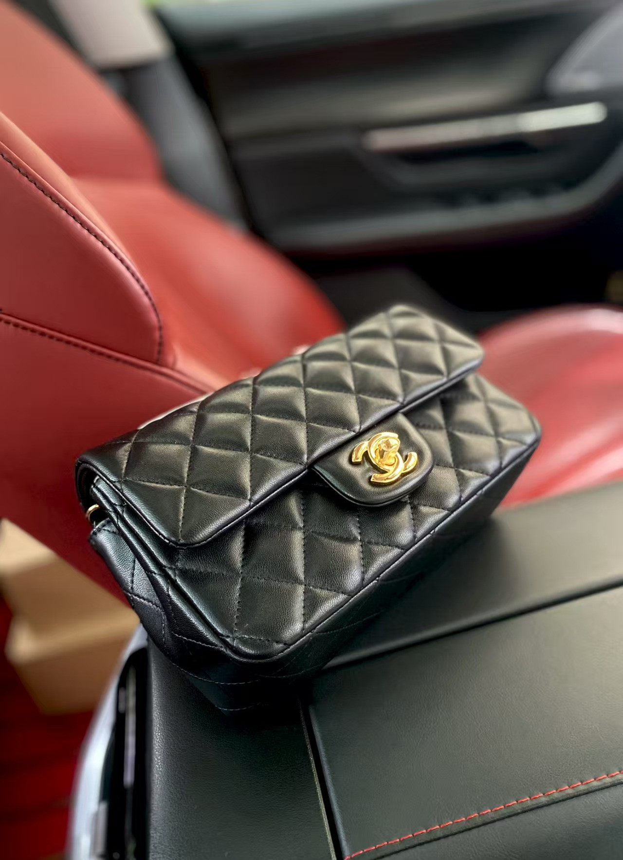 Ch*el Mini Flap Bag 12x20x6cm