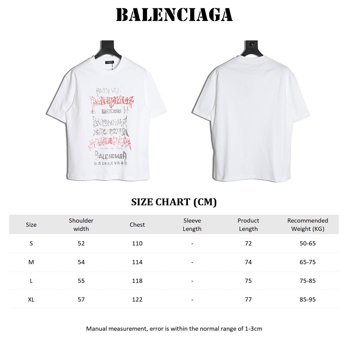 Ba*len*cia*ga Short-sleeved T-shirt
