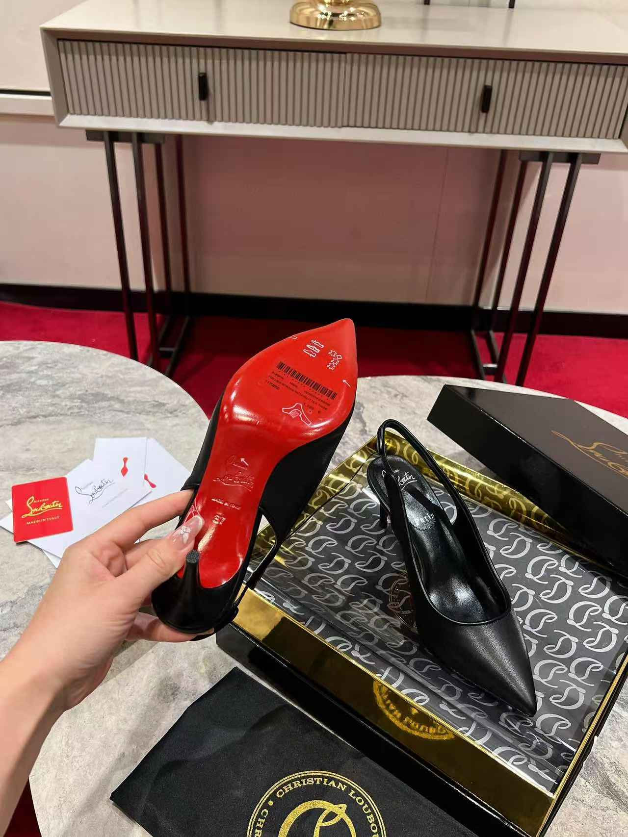 UA Ch**an Louboutin Sporty Kate Sling 65mm