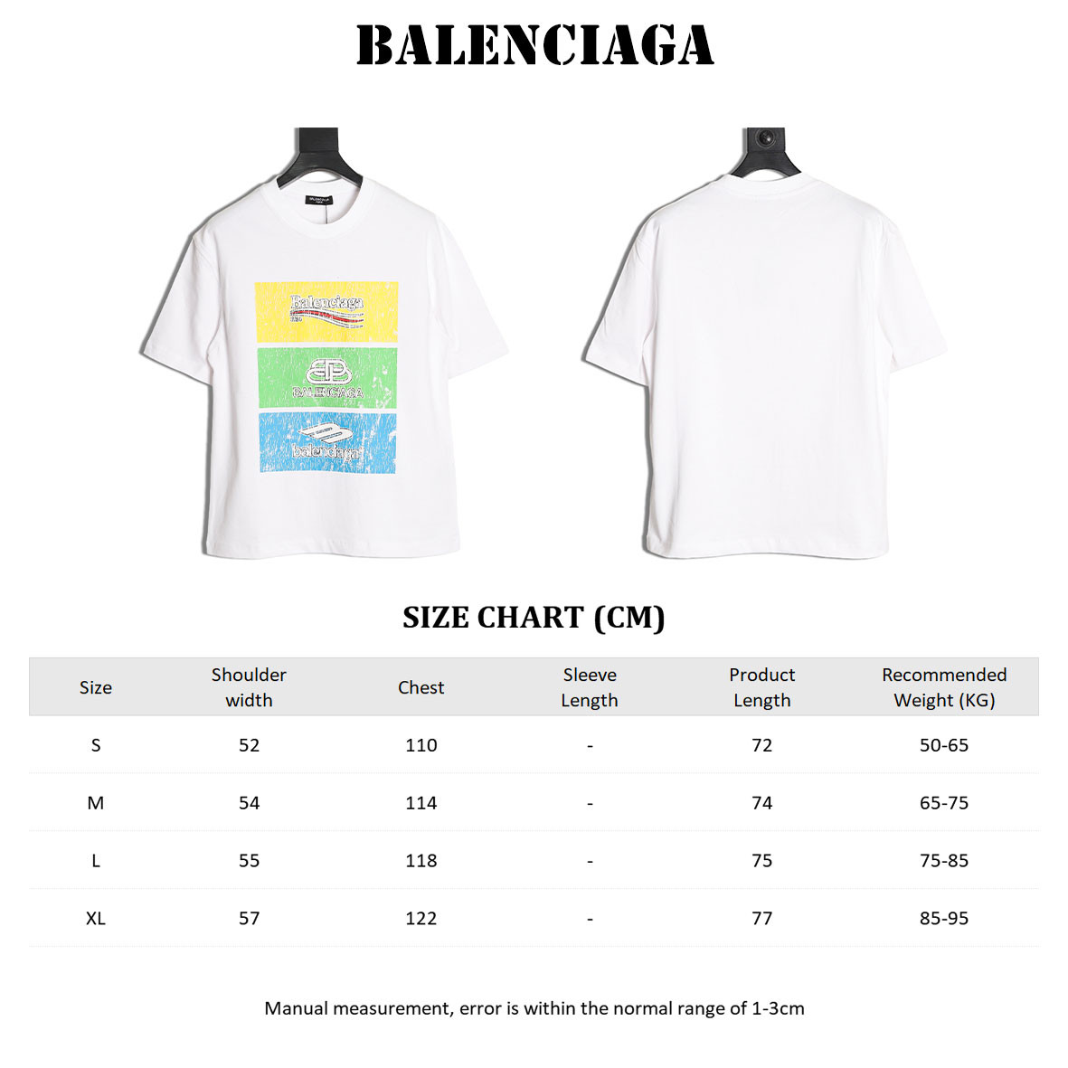 Ba*len*cia*ga 24SS Short-sleeved T-shirt