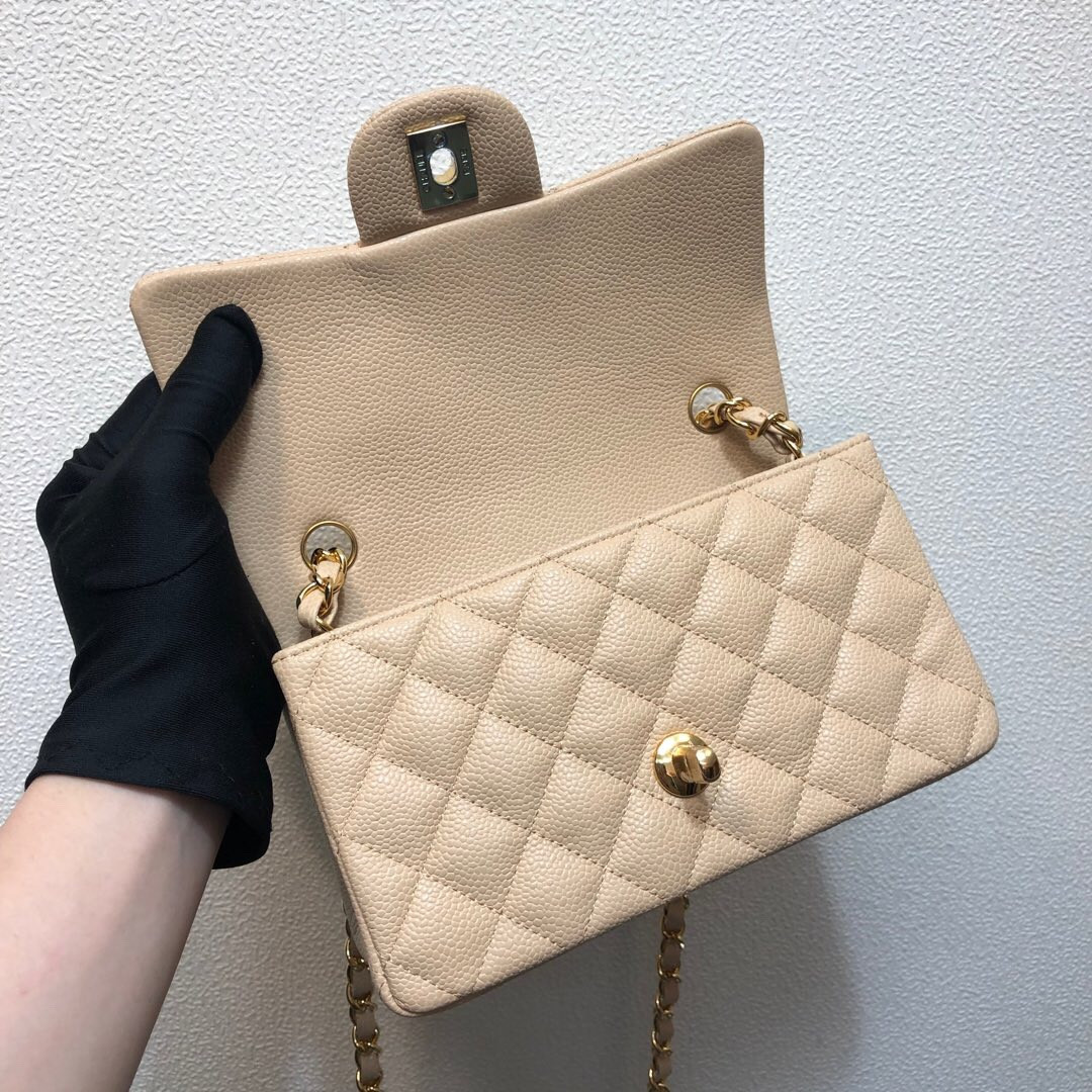 Ch*el MINI FLAP BAG 12 × 20 × 6 cm