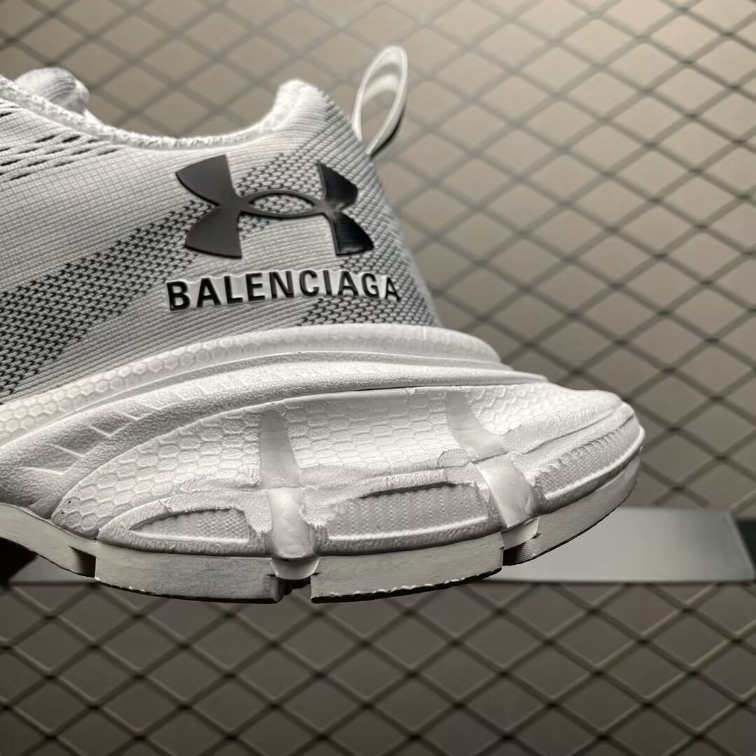 UA Balenciga 3XL Knit Sneaker White (run one size large)