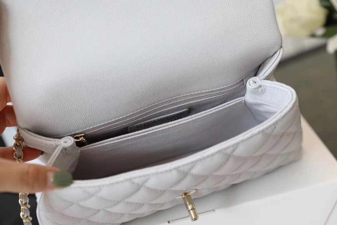 Ch*el Small coco handle bag