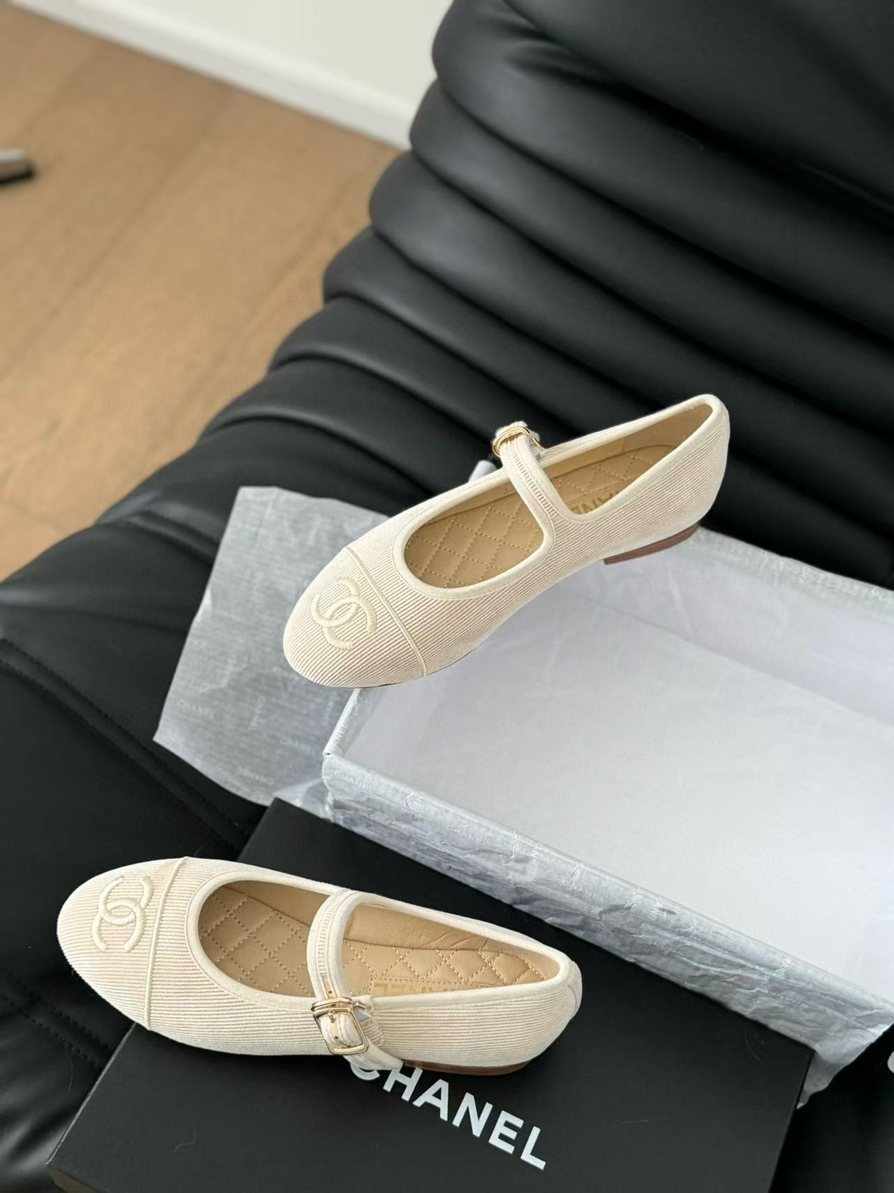 UA Ch*el MARY JANES Cotton & Silk