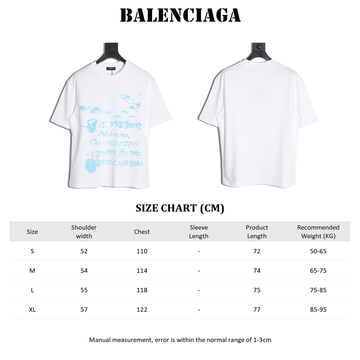 Ba*len*cia*ga Short-sleeved T-shirt