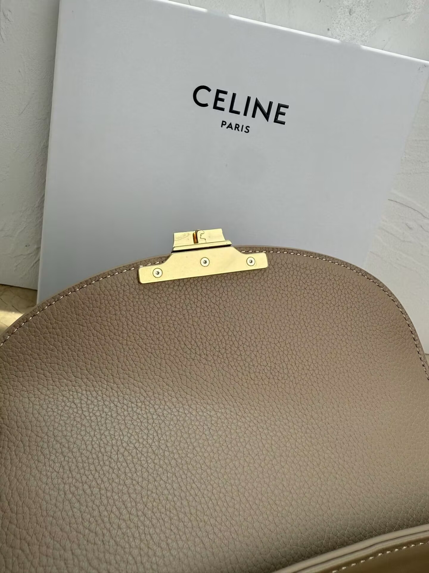 Ce**e Teen Nino Bag In S*pple Graind Calfskin 20.5x13x8cm
