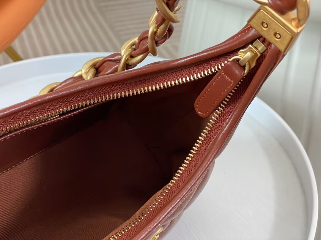 Ch*el 24a Hobo Bag 19×22×8.5cm