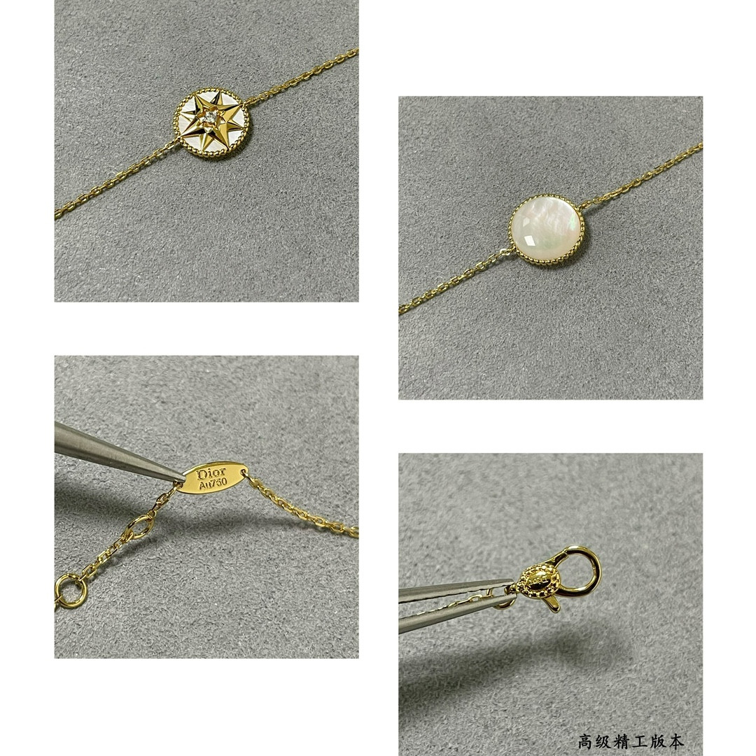 D*0r High-grade white mother-of-pearl compass Bracelet