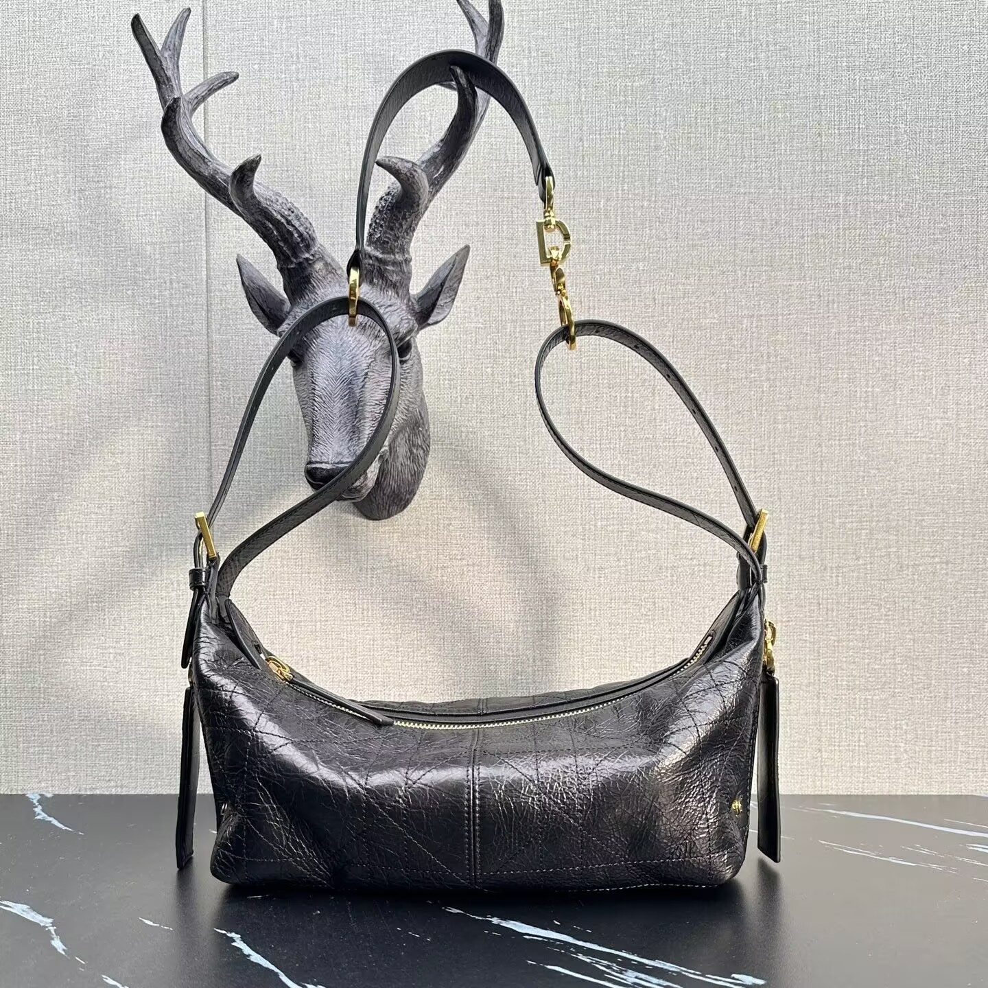 D*0r Small D-Journey Bag in Crinkled Calfskin 25.5 x 14.5 x 14 cm