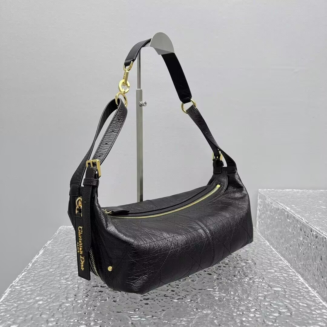 D*0r Medium D-Journey Bag in Crinkled Calfskin 33x15x16cm