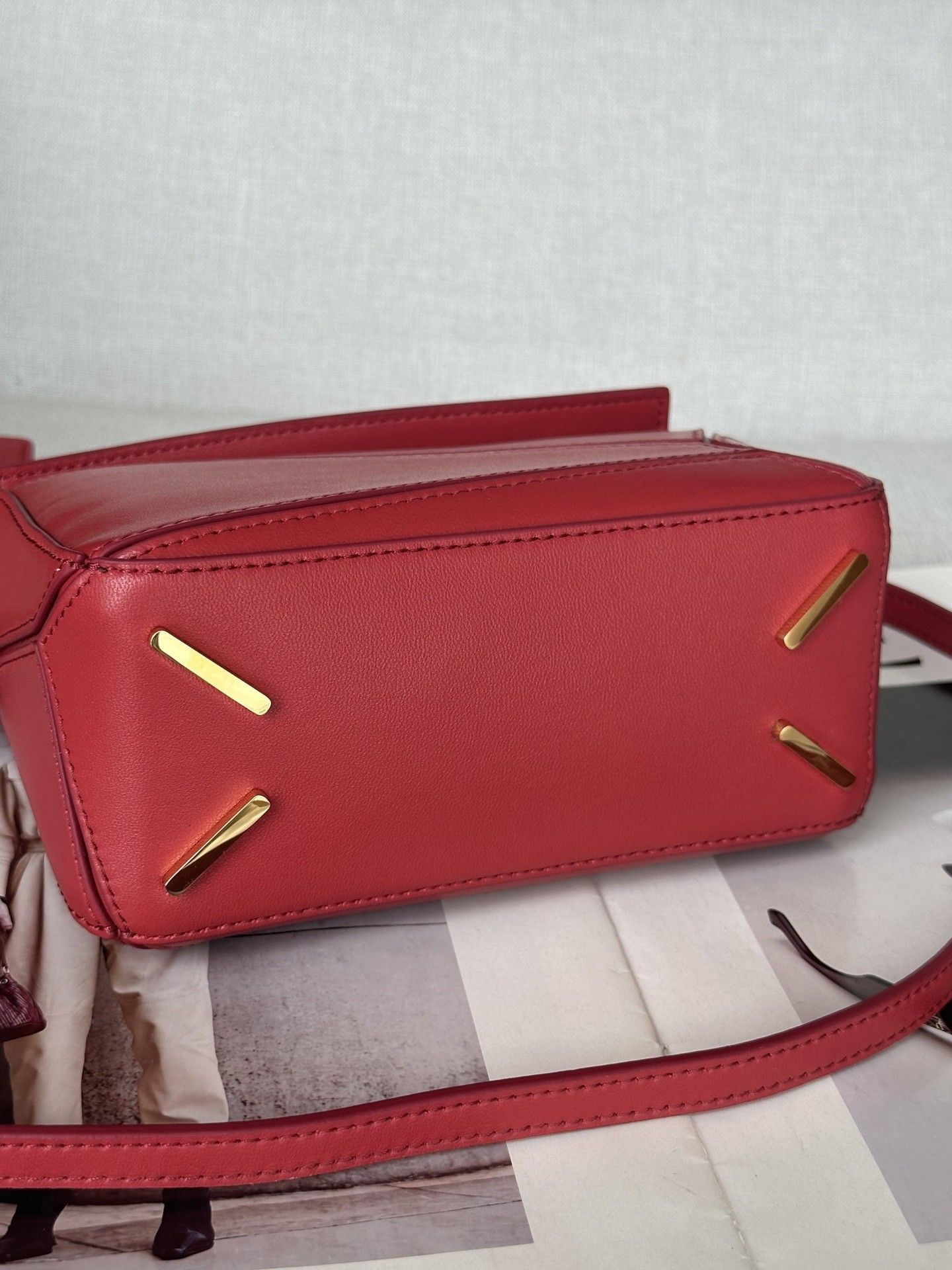 L0ew* Mini Featherlight Puzzle Bag Nappa Lambskin 18x12.5x8cm