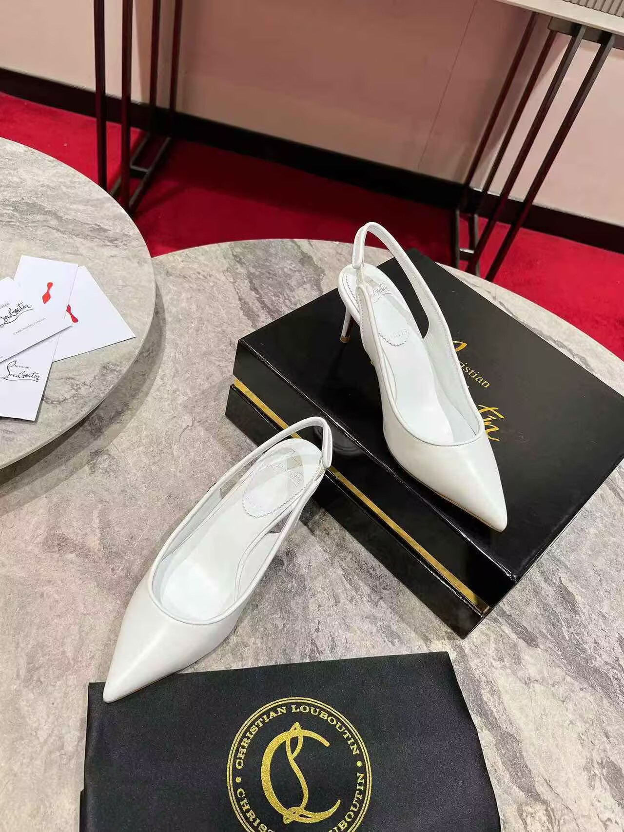 UA Ch**an Louboutin Sporty Kate Sling 65mm