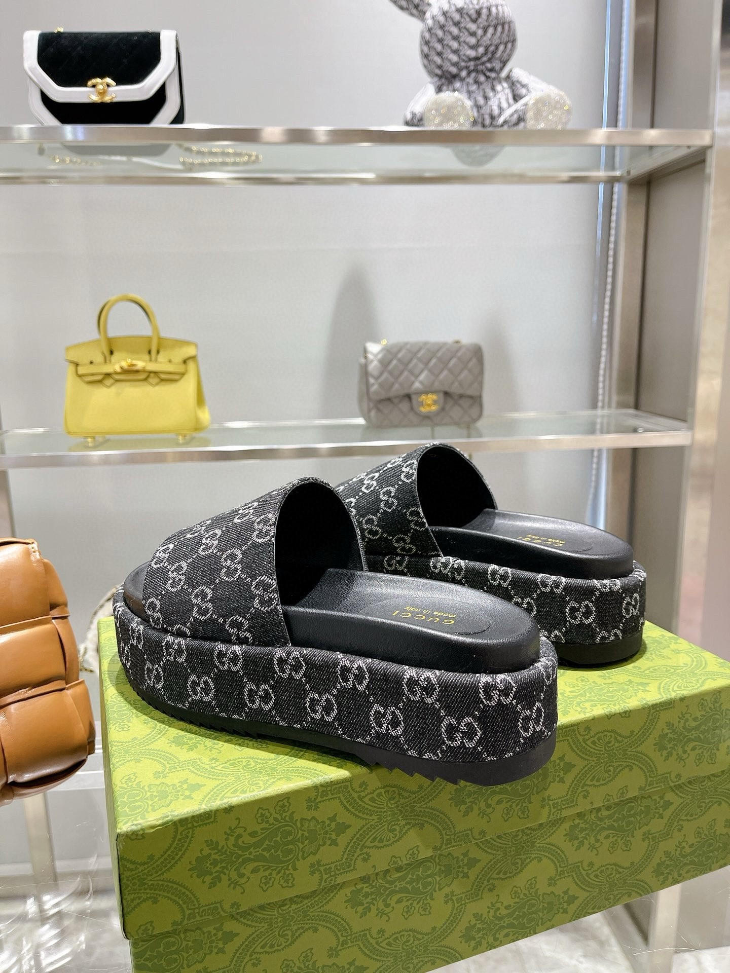 UA G*u*i GG PLATFORM Slide Sandal