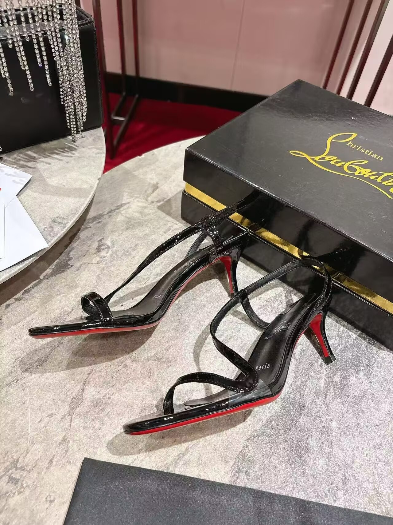 UA Ch**an Louboutin Rosalie Sandals