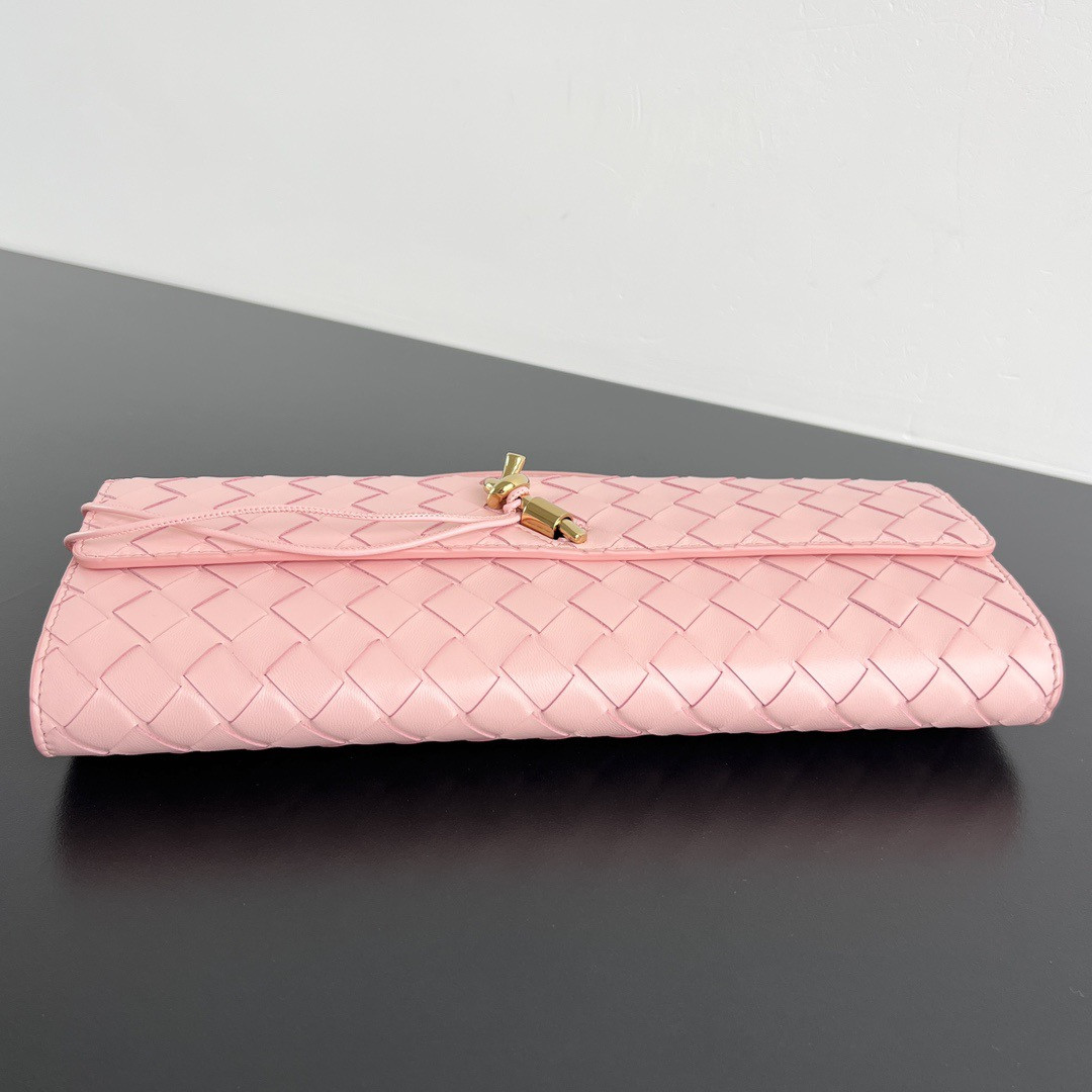 Bo*te*ga Ve*ne*ta Long Clutch Andiamo With Handle Fondant 31x13x3cm