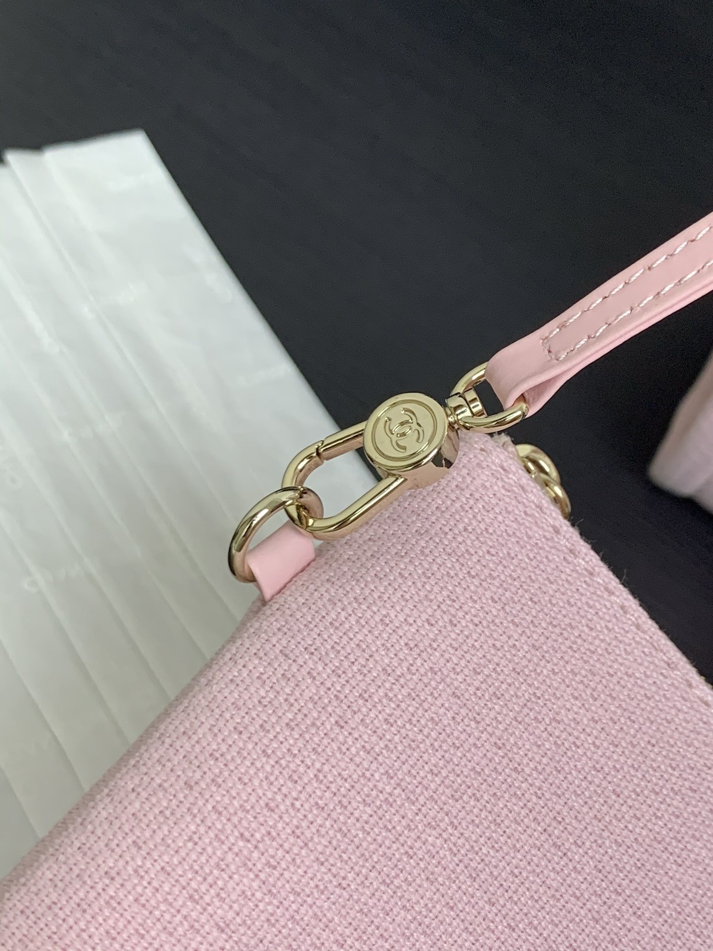 Ch*el Deauville Tote Shopping Bag 39x13x22cm