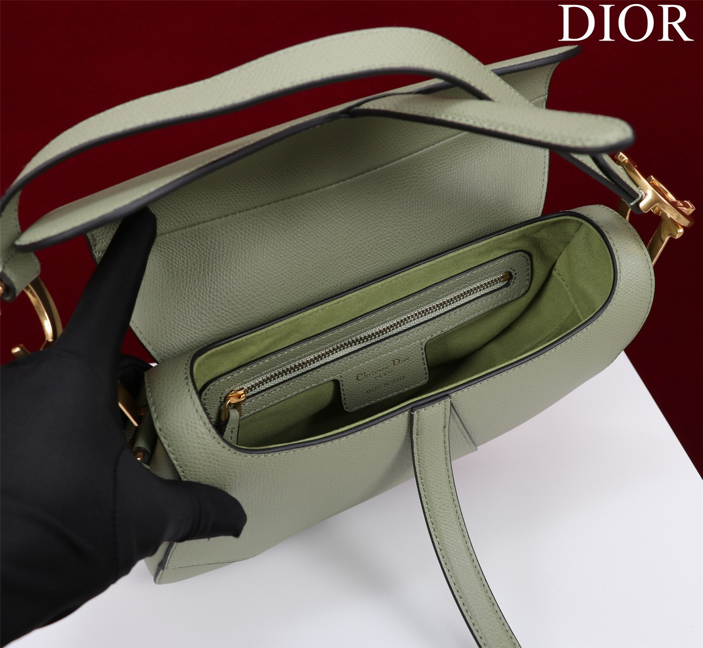 D*0r Saddle Bag Grained Calfskin 25.5x20x6.5cm