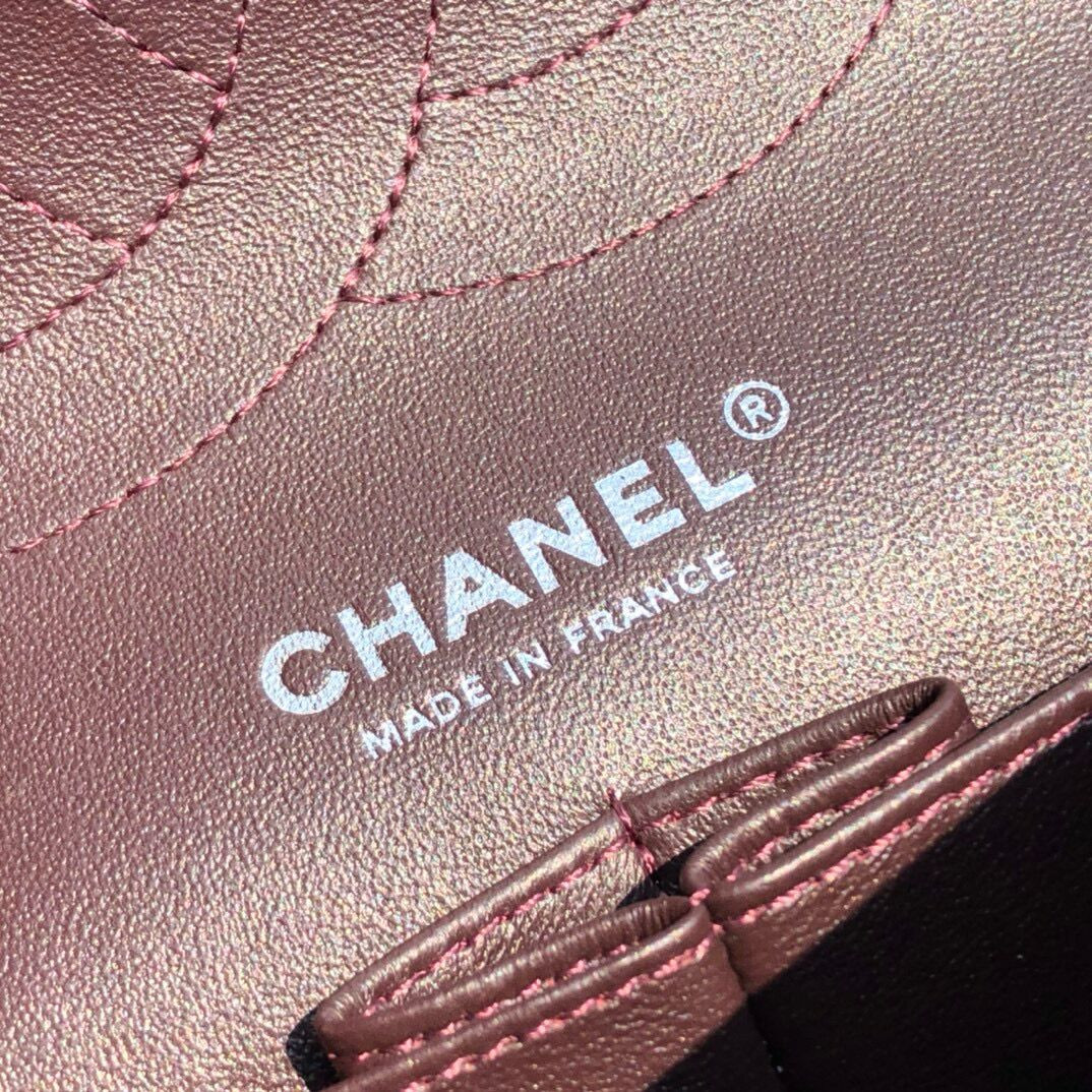 Ch*el Classic Flap Jumbo 30cm CF black Silver 7.6 × 11.7 × 3.9 in