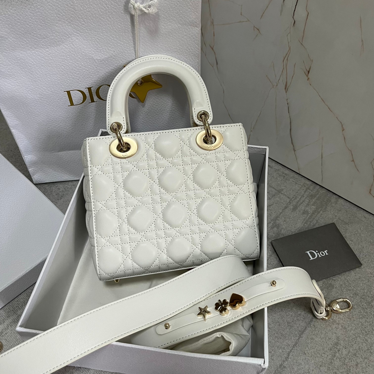 Small Lady D*0r My ABCD*0r Bag White 8 x 6.5 x 3 inches