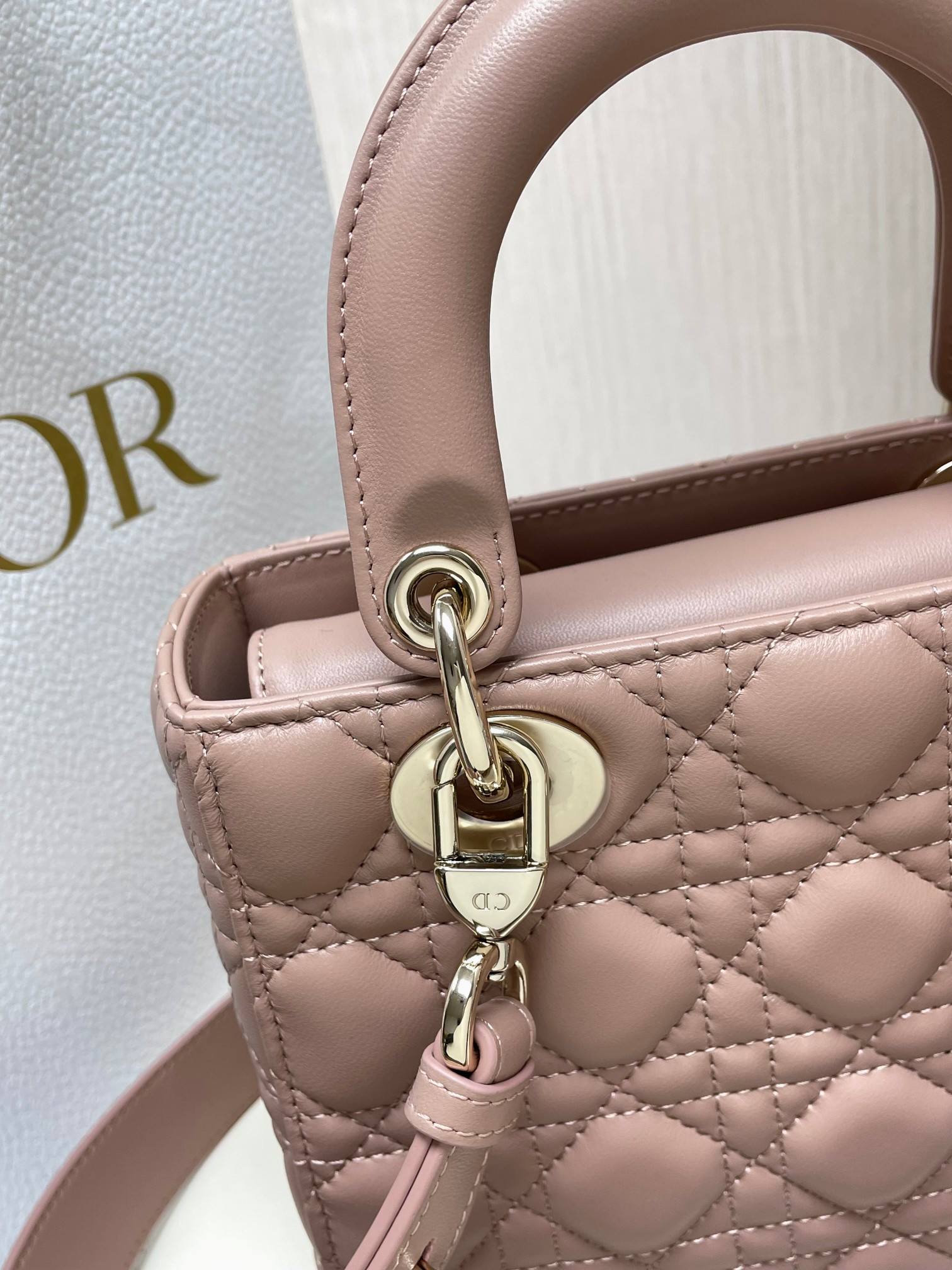 Small Lady D*0r My ABCD*0r Bag Blush 8 x 6.5 x 3 inches