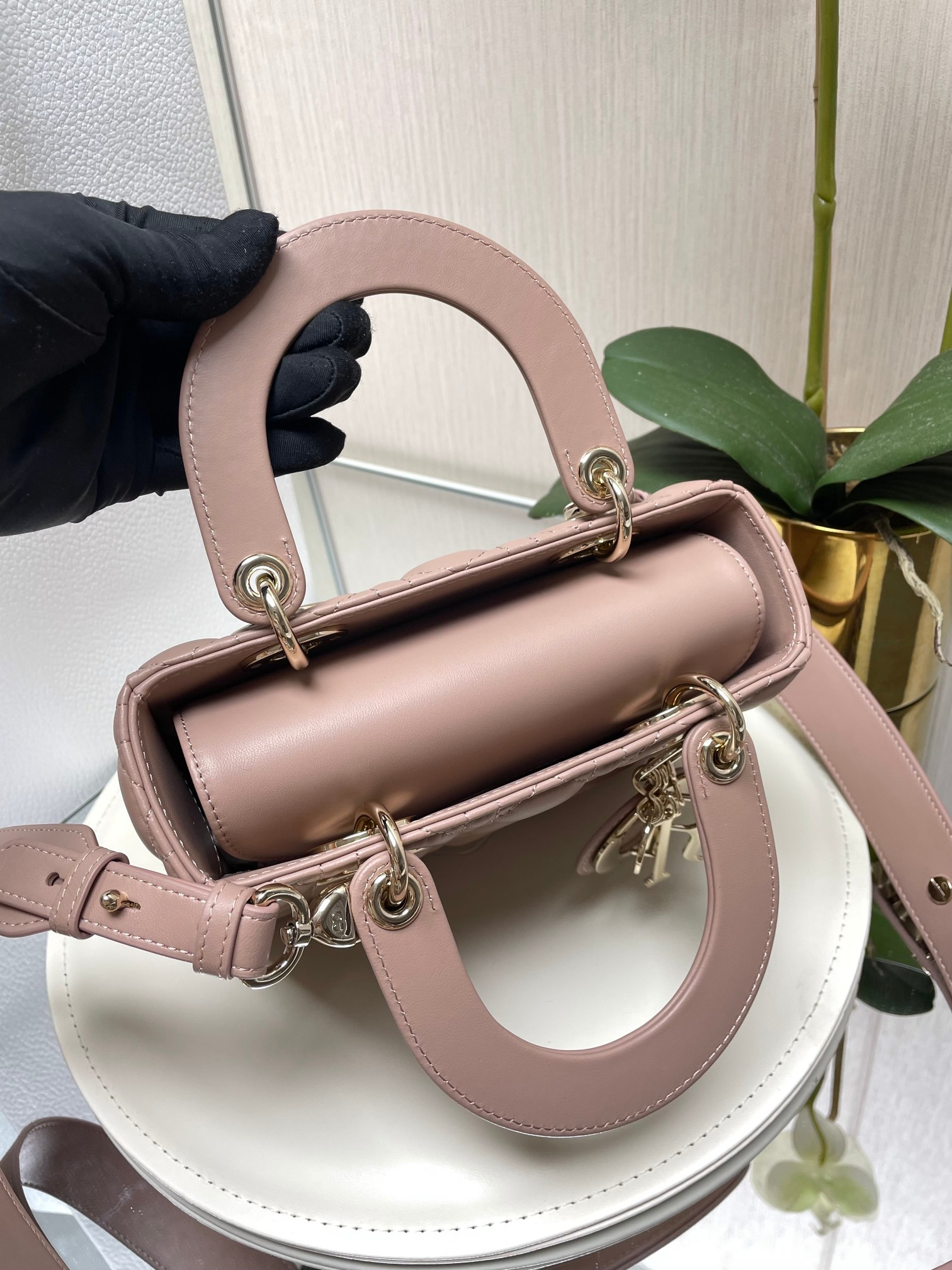 Small Lady D*0r My ABCD*0r Bag Blush 8 x 6.5 x 3 inches