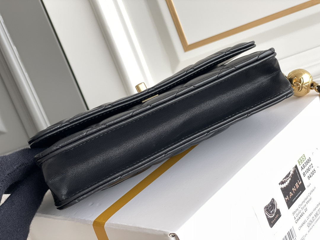 Ch*el CLASSIC WALLET ON CHAIN 4.8 × 7.5 × 1.4 in