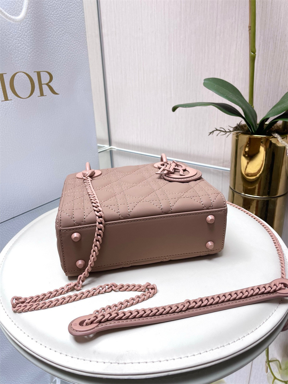 Mini Lady D*0r Bag 6.5 x 6 x 3 inches