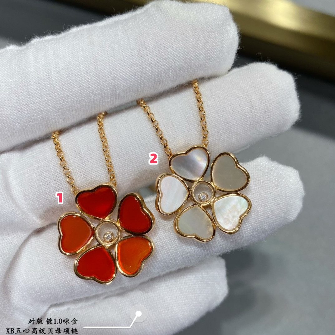 Chopard Five Hearts Mother-of-Pearl  Necklace