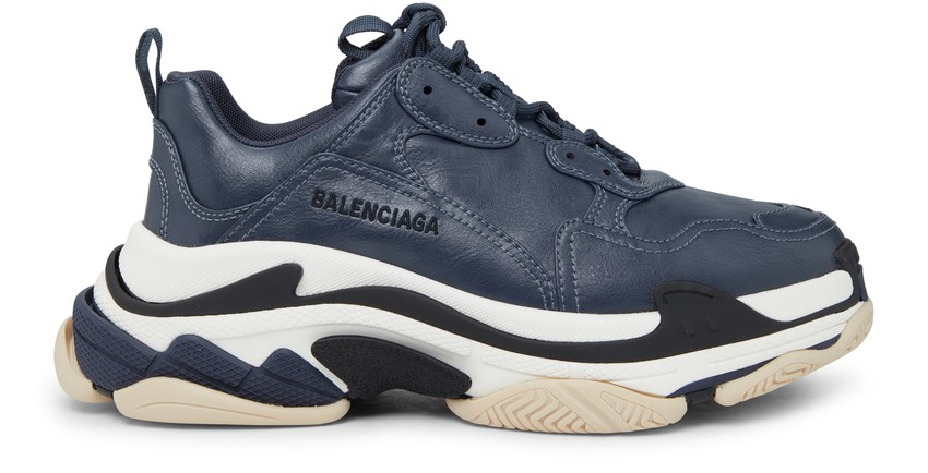 Balenciga Triple S Sneaker in Stone Blue