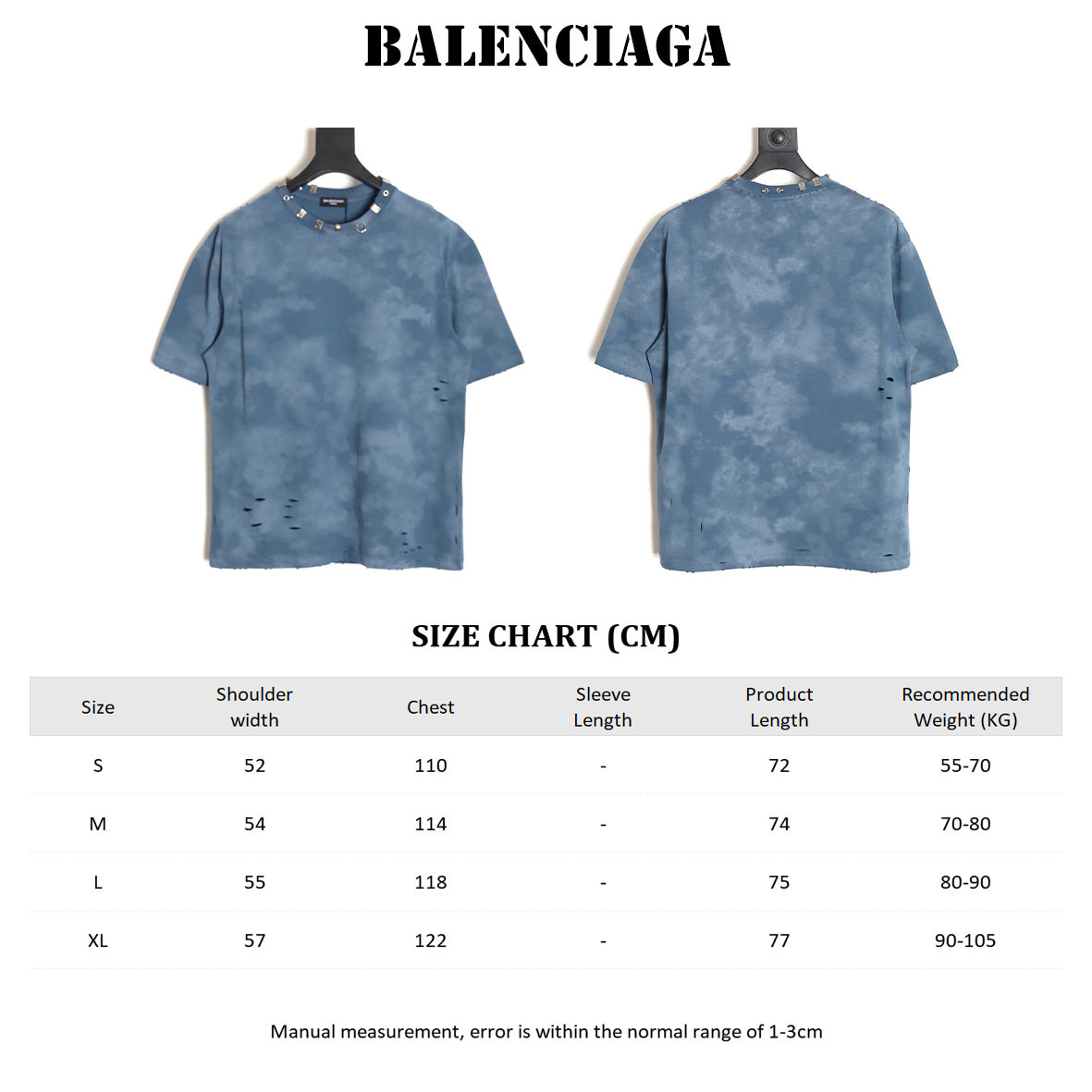 Ba*len*cia*ga 23ss Short-sleeved T-shirt