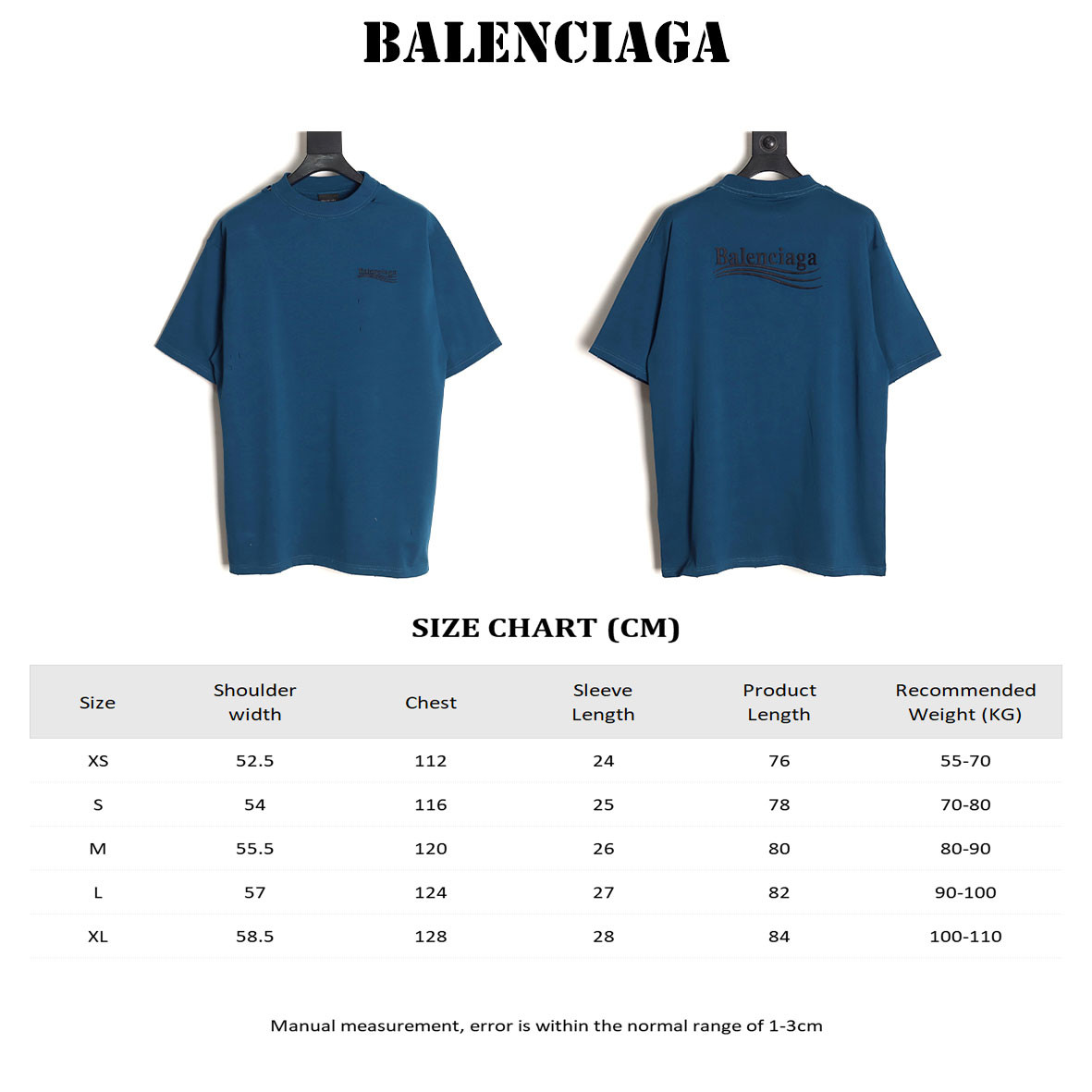 Ba*len*cia*ga Short-sleeved T-shirt