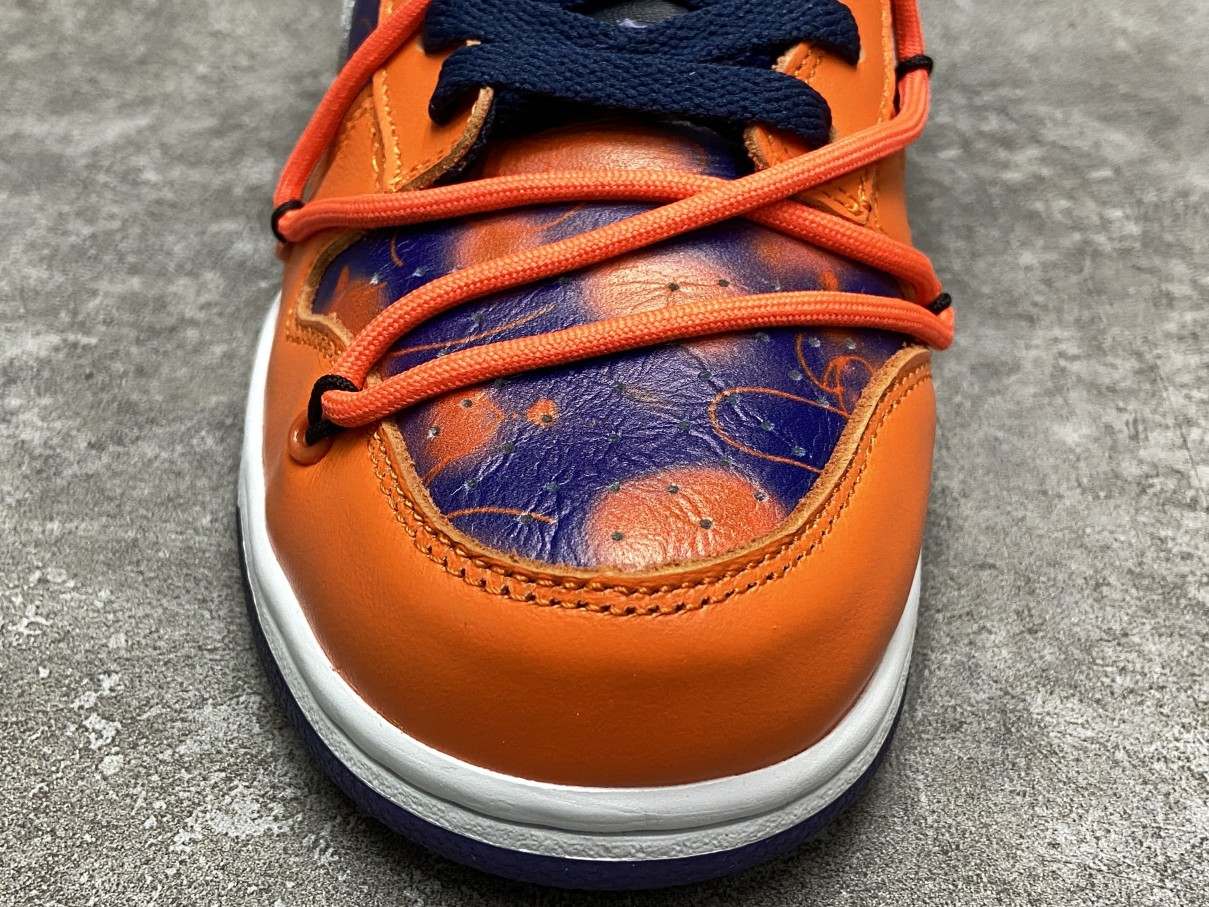 OFF WHITE x Nike Dunk Low x FL Orange Navy Blue White