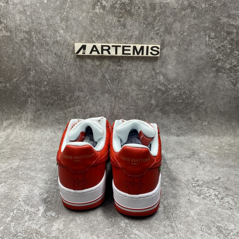 1V x Air Force 1 Low By Virgil Abloh White Red