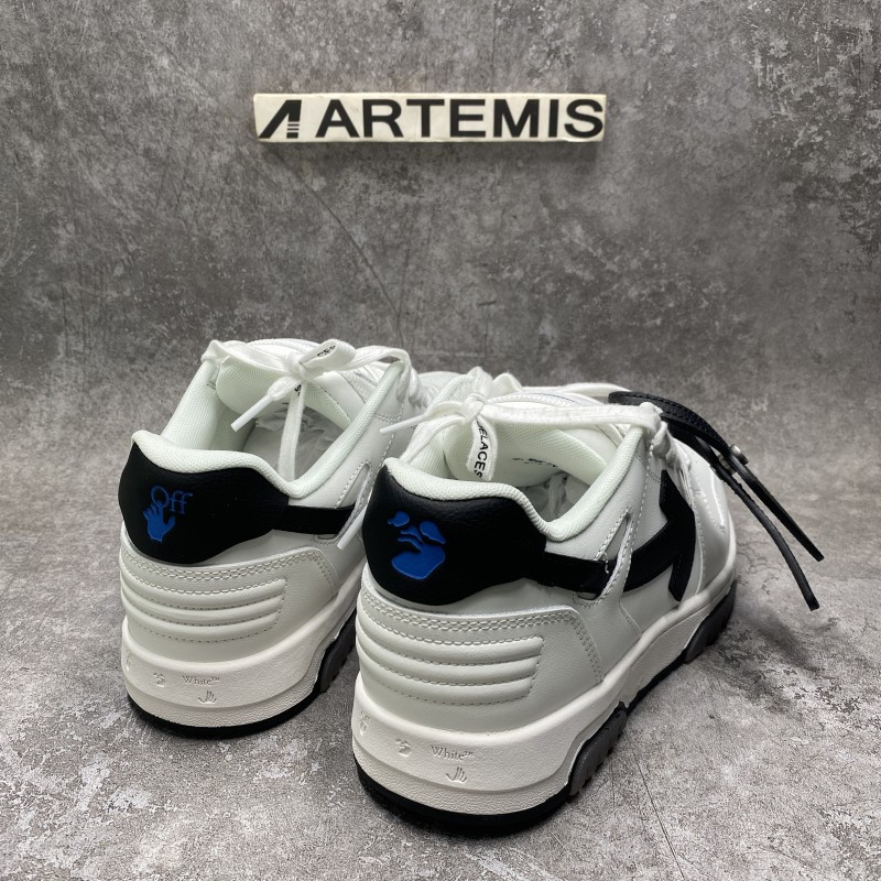OFF-WHITE Out Of Office OOO 30 MM Low Tops Black White Blue