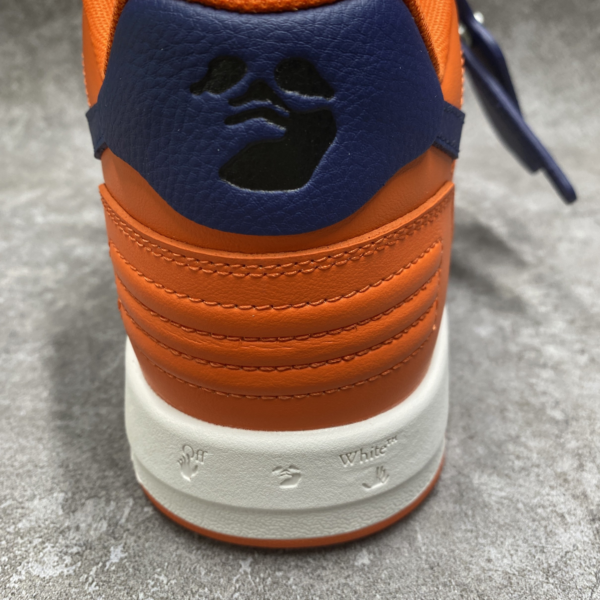 OFF-WHITE Out Of Office OOO Low Tops White Orange Blue