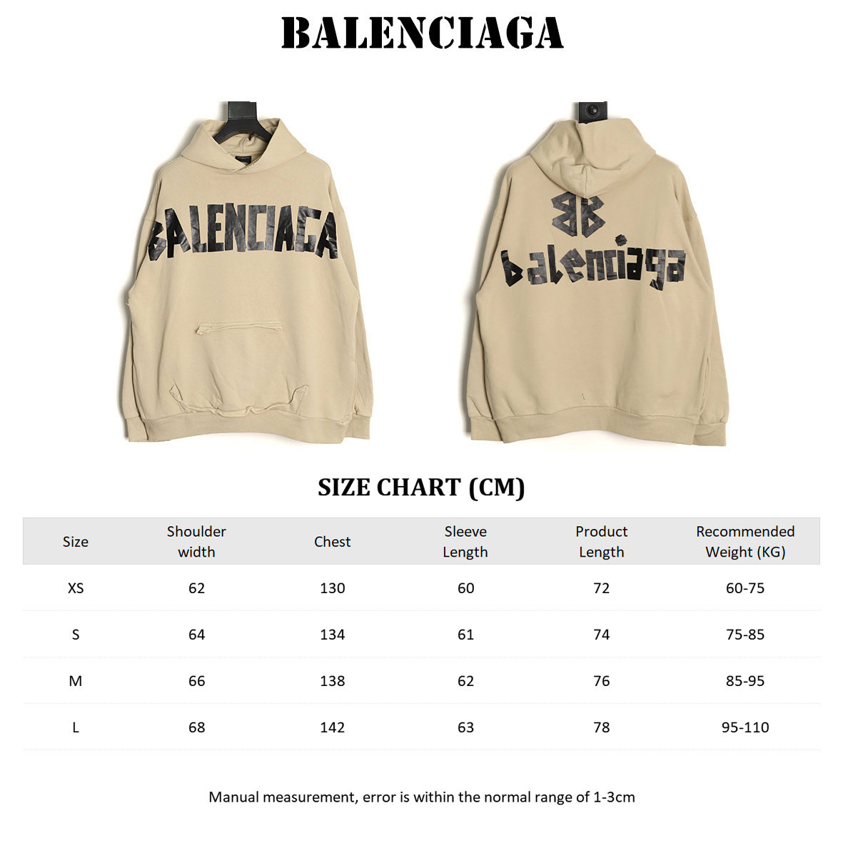 Ba*len*cia*ga 25FW Fleece-lined Hoodies