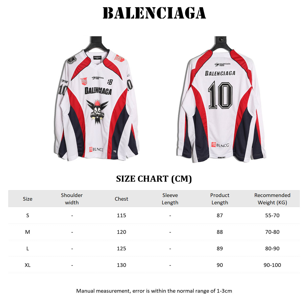 Ba*len*cia*ga Long-sleeved T-shirt