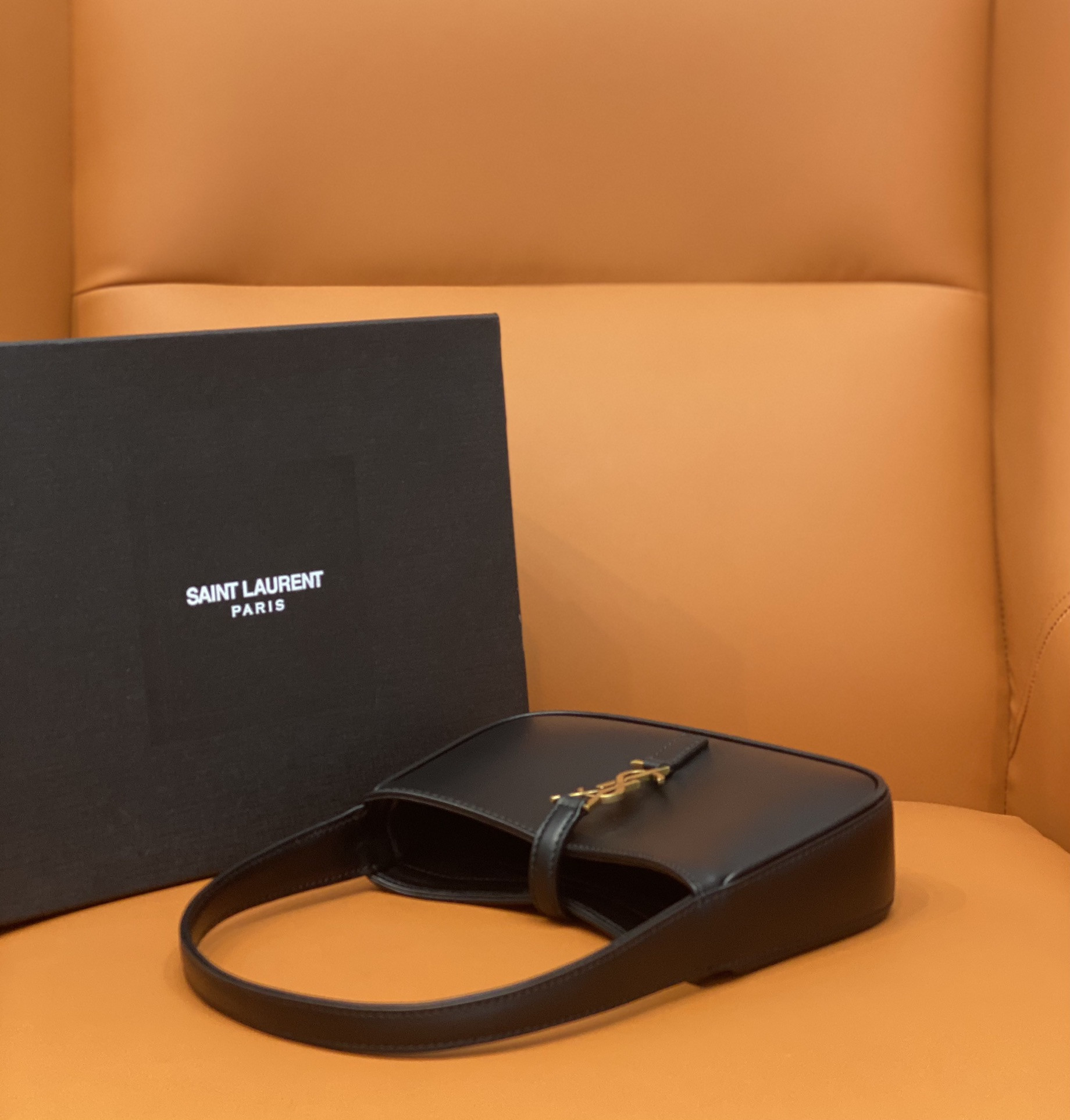 Y*L MINI LE 5 À 7 IN SMOOTH LEATHER NOIR 19 X 11.5 X 4.5 CM