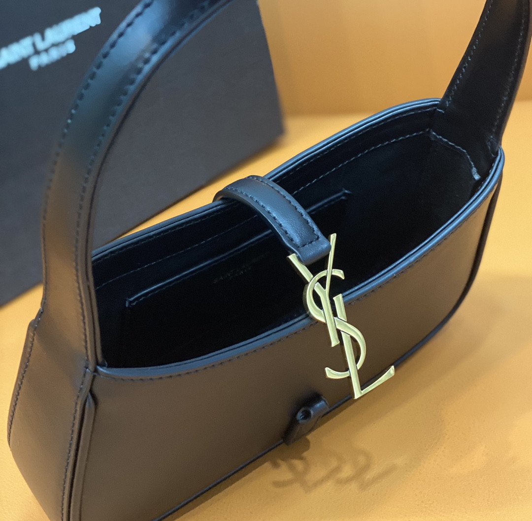 Y*L MINI LE 5 À 7 IN SMOOTH LEATHER NOIR 19 X 11.5 X 4.5 CM