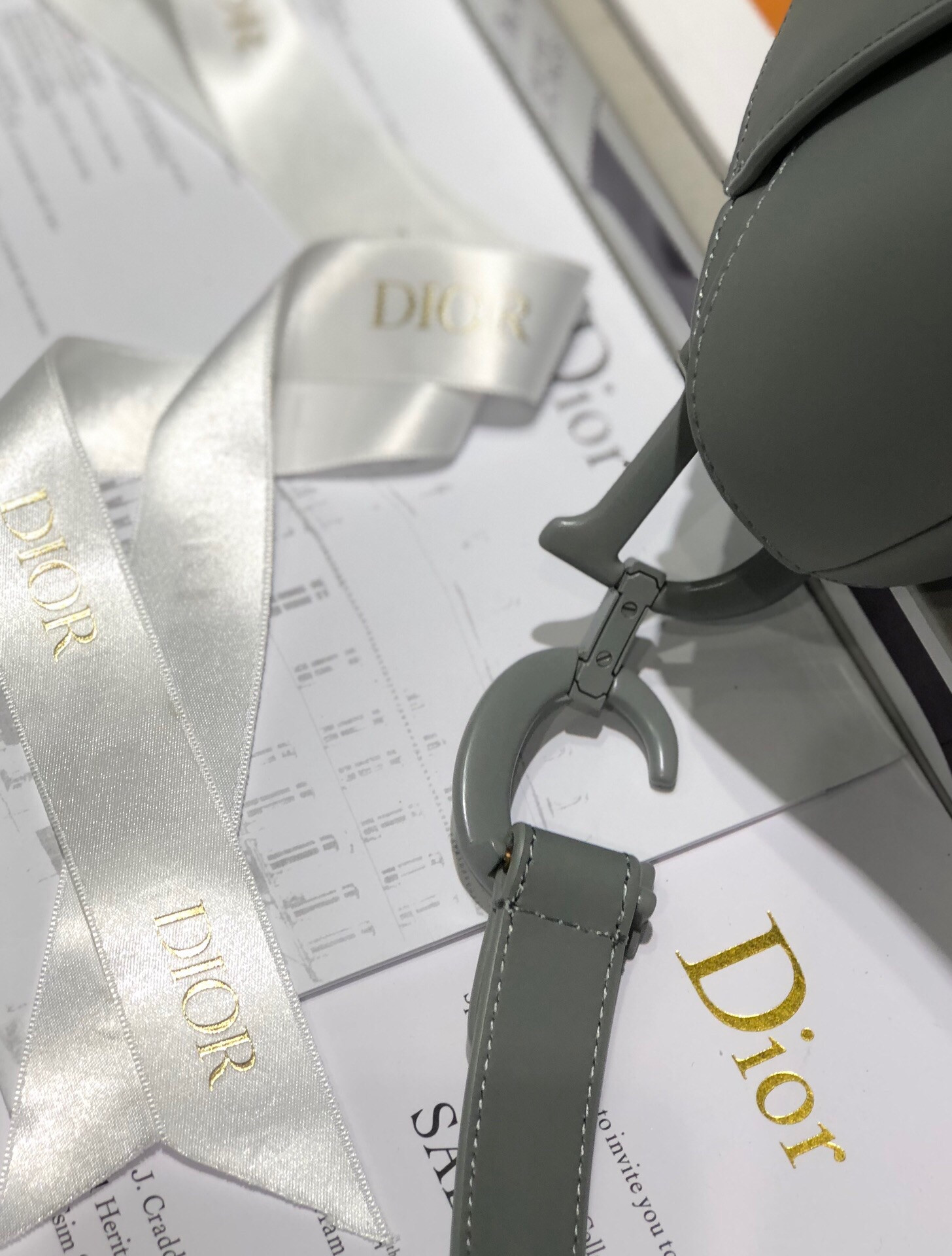 D*0r Saddle Bag Placid Blue Smooth Calfskin 25.5x20x6.5cm