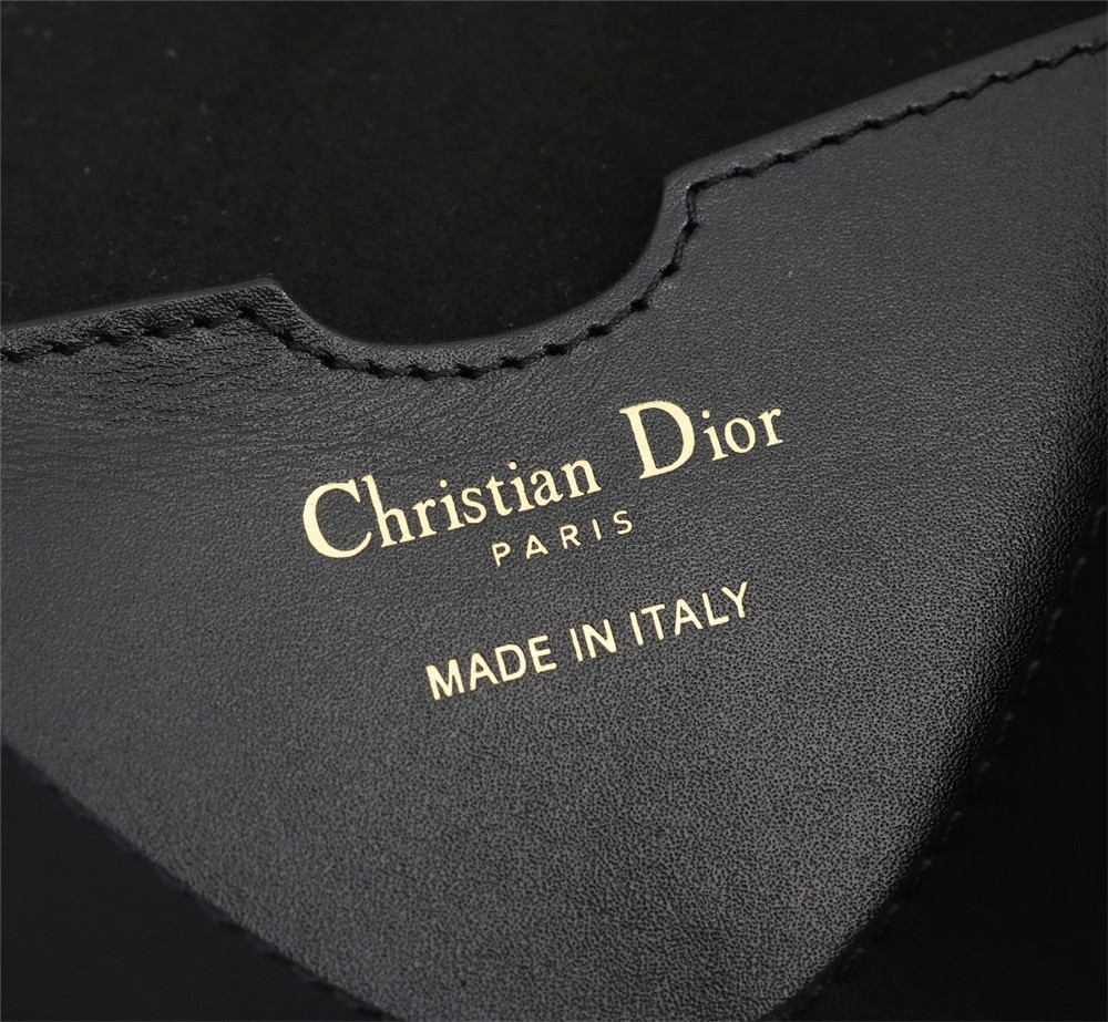 LARGE D*0r BOBBY BAG Black Box Calfskin