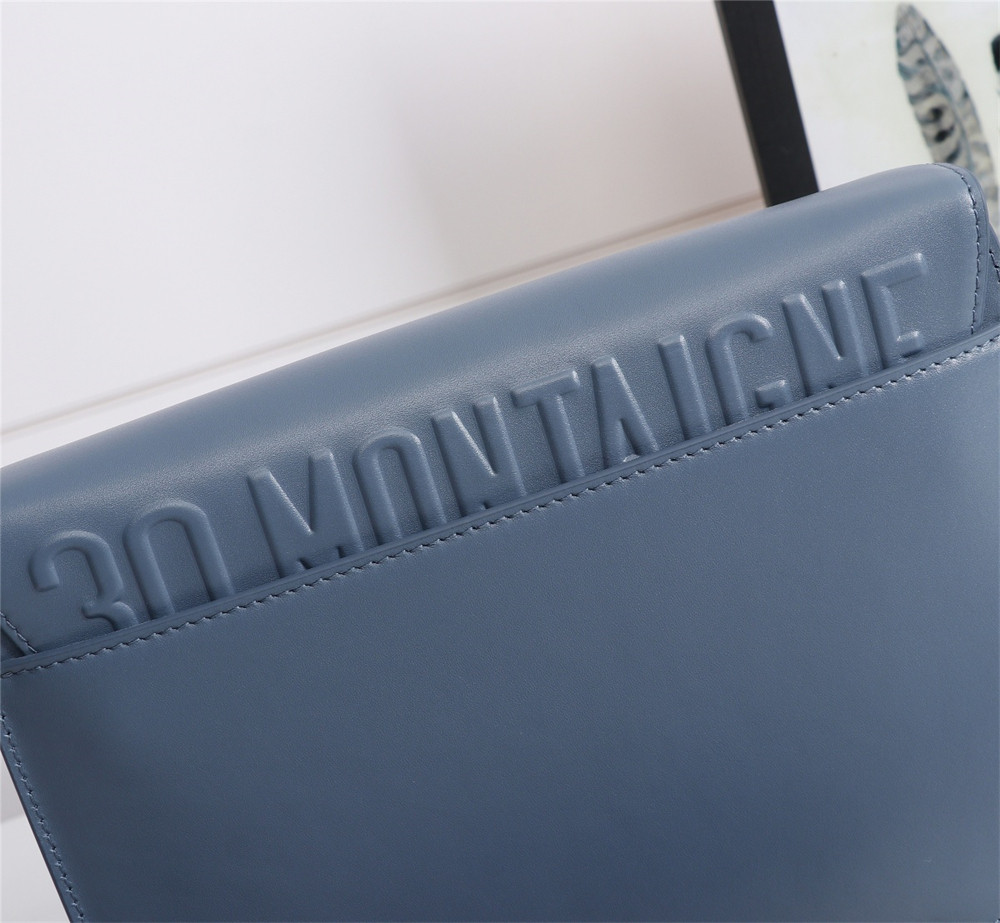 LARGE D*0r BOBBY BAG Blue Box Calfskin